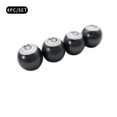 4 tk alumiiniumsulamist rehvi klapivarre korgid piljard, must 8 palli kujuga auto auto veoauto jalgratta ratas universaalne õhuklapi varre korgid