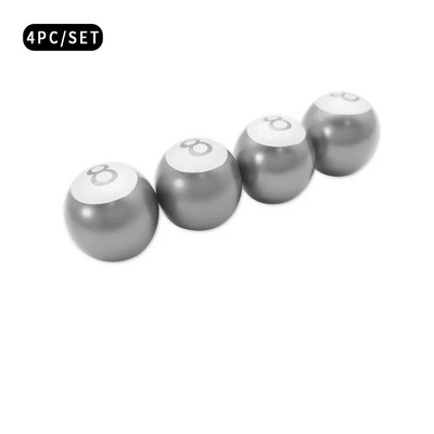 4 tk alumiiniumsulamist rehvi klapivarre korgid piljard, must 8 palli kujuga auto auto veoauto jalgratta ratas universaalne õhuklapi varre korgid