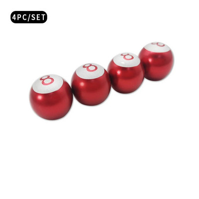 4 tk alumiiniumsulamist rehvi klapivarre korgid piljard, must 8 palli kujuga auto auto veoauto jalgratta ratas universaalne õhuklapi varre korgid