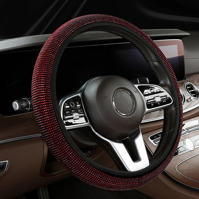 Bling Bling Diamond Rhinestones Crystal Auto stūres rata pārsegs Auto piederumi