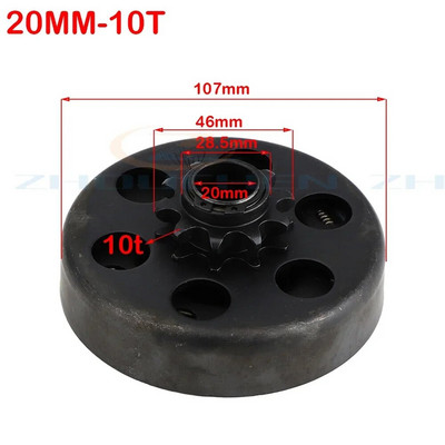 19 mm 20 mm tsentrifugaalautomaatne sidur, 3/4" 10 \11\12\13\14\18hammas 420\35\428 kett GO Kart Fun kardisõidu minijalgratta mootorile