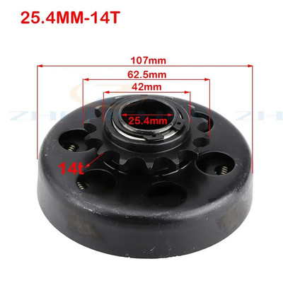 19 mm 20 mm tsentrifugaalautomaatne sidur, 3/4" 10 \11\12\13\14\18hammas 420\35\428 kett GO Kart Fun kardisõidu minijalgratta mootorile