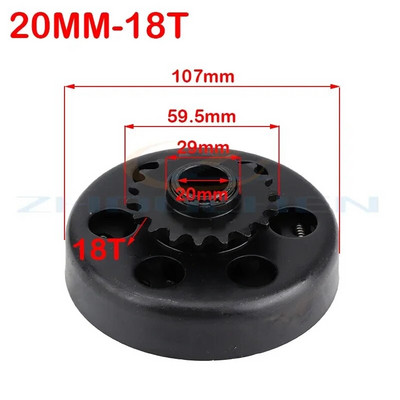 19 mm 20 mm tsentrifugaalautomaatne sidur, 3/4" 10 \11\12\13\14\18hammas 420\35\428 kett GO Kart Fun kardisõidu minijalgratta mootorile