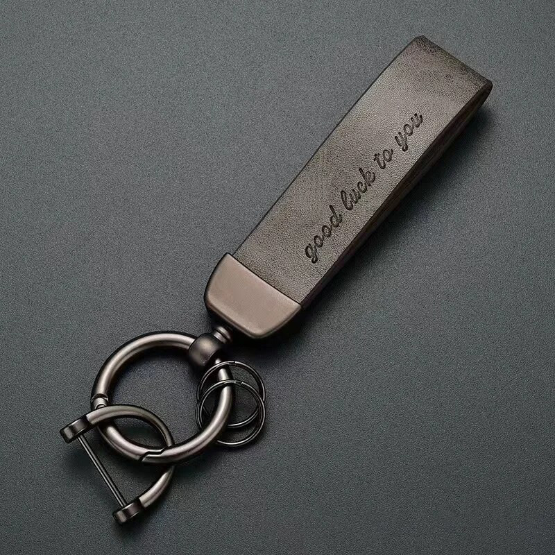 Για BMW Audi Benz VW Tesla Honda Creative Universal Car Key Chain Crazy Horse Δερμάτινο Μόδα Ανδρικά Γυναικεία Δώρα Αξεσουάρ αυτοκινήτου