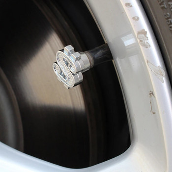 AQTQAQ 4PCs нов Arrial алуминий щатски долари капачки на стеблото на клапаните за автомобилни гуми гуми въздушен капак за прах за камион велосипед капачка на клапана на колелото