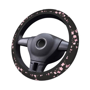 Cherry Blossom Steering Wheel Cover for Girl Sakura Cherry Blossom Cherry Steering Wheel Protector Universal Fit Аксесоари за кола