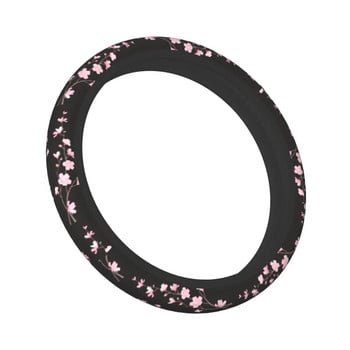 Cherry Blossom Steering Wheel Cover for Girl Sakura Cherry Blossom Cherry Steering Wheel Protector Universal Fit Аксесоари за кола