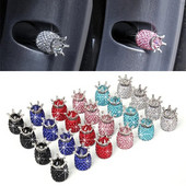 4 τεμ/σετ Καπάκια βαλβίδας τροχού αυτοκινήτου Καλύμματα στελέχους στεφάνης ελαστικών Αδιάβροχο για αυτοκίνητα Μοτοσικλέτες Φορτηγά Ποδήλατα με διαμάντια