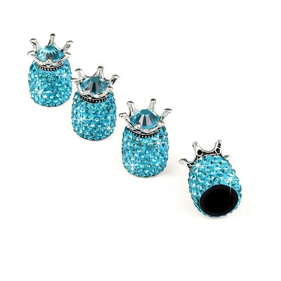 4 τεμ/σετ Καπάκια βαλβίδας τροχού αυτοκινήτου Καλύμματα στελέχους στεφάνης ελαστικών Αδιάβροχο για αυτοκίνητα Μοτοσικλέτες Φορτηγά Ποδήλατα με διαμάντια