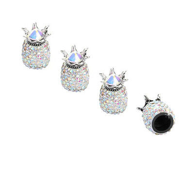 4 τεμ/σετ Καπάκια βαλβίδας τροχού αυτοκινήτου Καλύμματα στελέχους στεφάνης ελαστικών Αδιάβροχο για αυτοκίνητα Μοτοσικλέτες Φορτηγά Ποδήλατα με διαμάντια