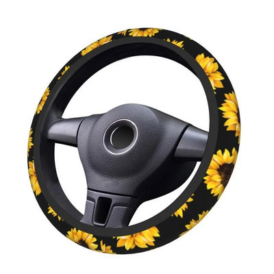 38cm automašīnas stūres pārsegs Ziedi Drukāt Pretslīdes universāls Auto Stūres Aizsargs Salona Piederumi Riteņa Pārsegs