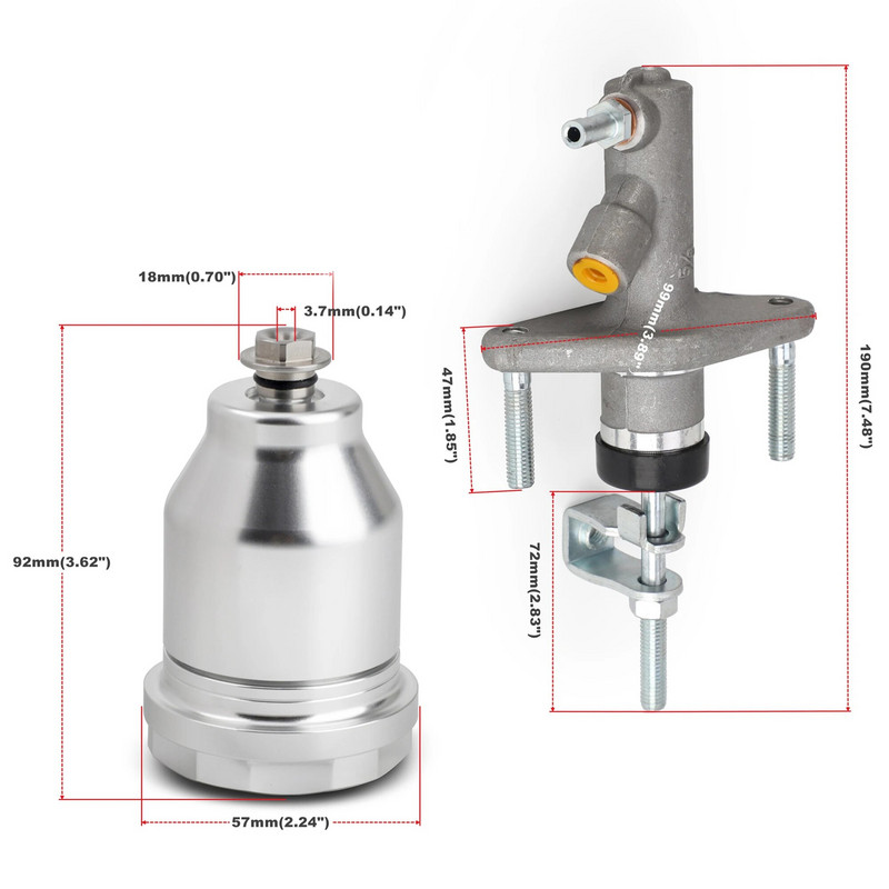 46920-S04-A01 Alumiiniumist siduri peasilindri reservuaar Honda Civic EG 92-95 EK 96-00 Integra DC2 94-01 CRX GSR Si Type R
