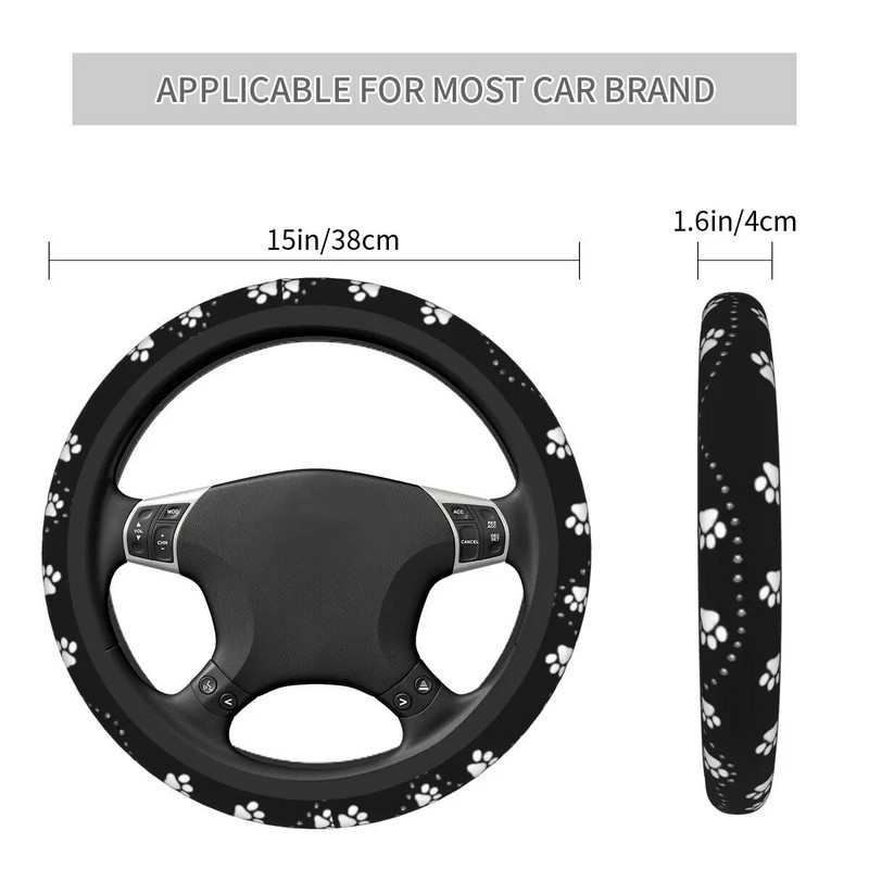 38 cm auto rooliratta katted Koerte käpad Käpa universaalsed armsad loomapunutised rooliratta kaanel Auto autotarvikud