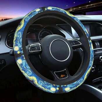 Κάλυμμα τιμονιού αυτοκινήτου για γυναίκες κορίτσι άντρες 15 ιντσών Μπλε Starry Sky Εσωτερικό Αξεσουάρ αυτοκινήτου Διακοσμήσεις Αισθητικά καλύμματα τροχών