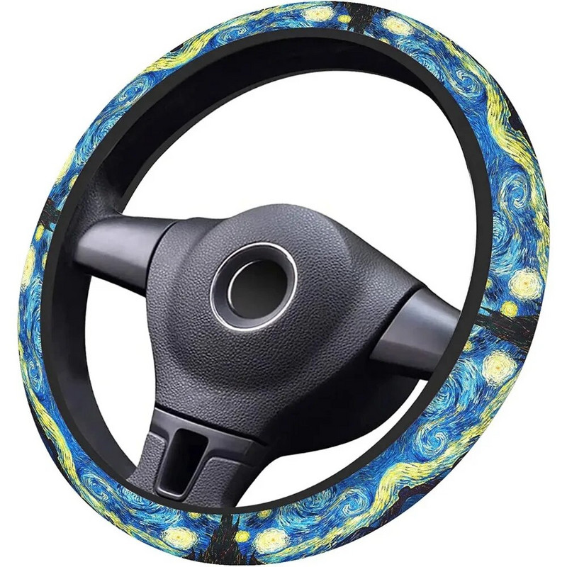 Auto rooliratta kate naistele, tüdrukutele, meestele, 15-tolline, sinine tähistaevas, sisustus, autotarvikud, kaunistused, esteetilised rattakatted