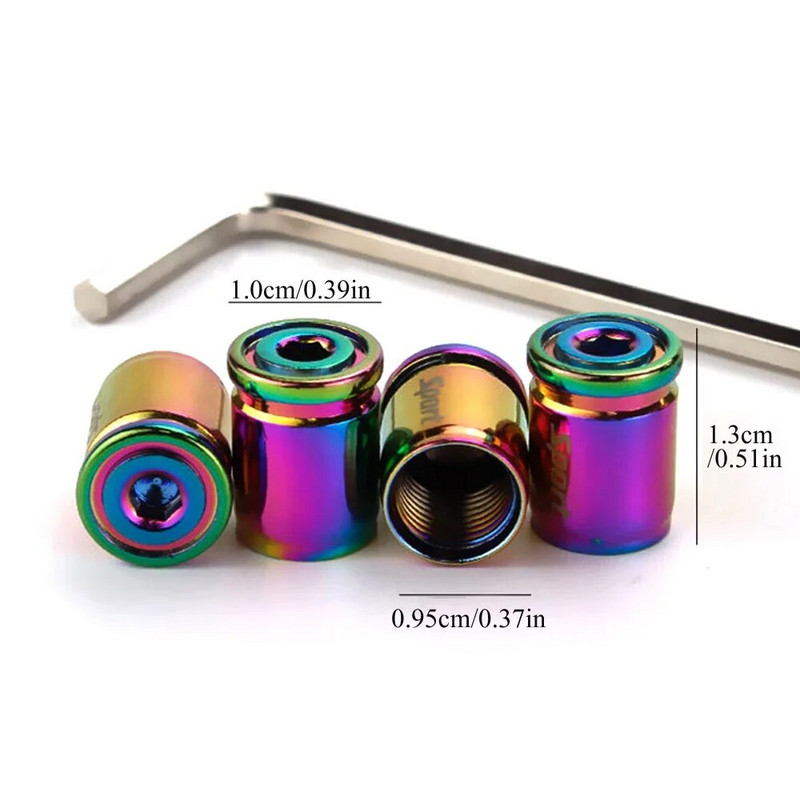 Capace antifurt pentru supape de anvelope, capace de tijă de supapă în stil sport Capace rezistente la praf pentru mașini, SUV-uri, biciclete și biciclete, camioane, motociclete