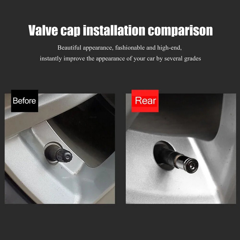 Capace antifurt pentru supape de anvelope, capace de tijă de supapă în stil sport Capace rezistente la praf pentru mașini, SUV-uri, biciclete și biciclete, camioane, motociclete