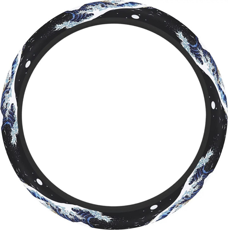 Auto rooliratta kate Tüdruk, 15-tolline Black Sea Wave, salong Autotarvikud Kaunistused Esteetilised rattakatted