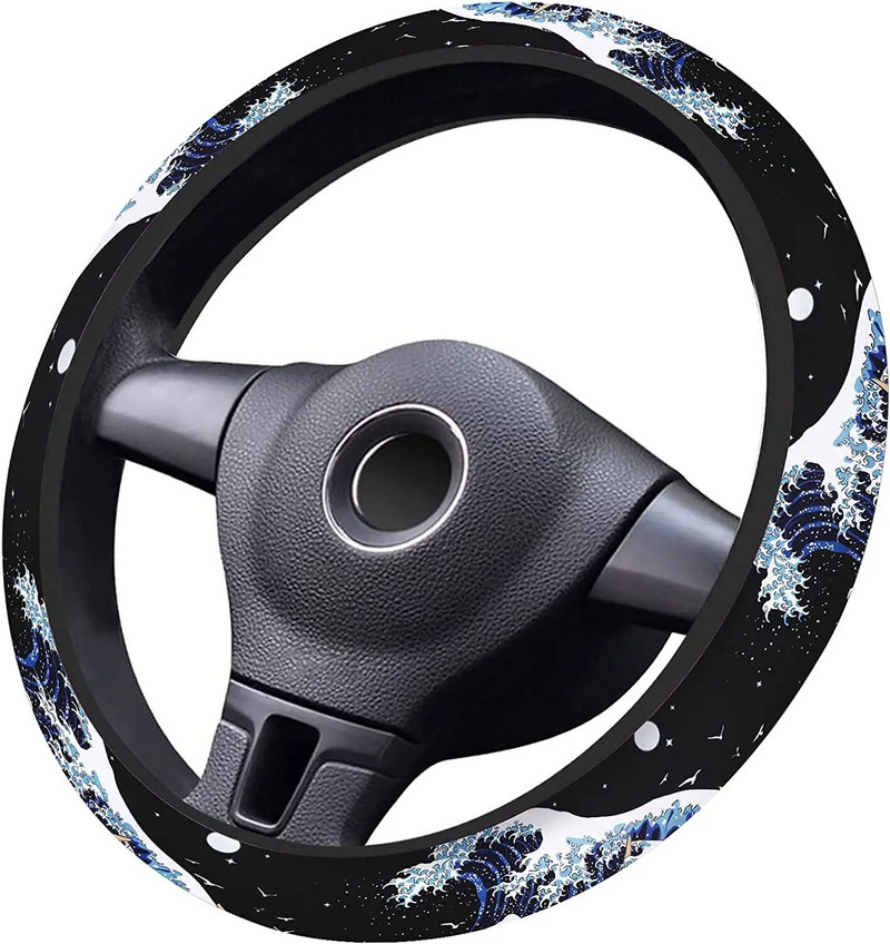 Auto rooliratta kate Tüdruk, 15-tolline Black Sea Wave, salong Autotarvikud Kaunistused Esteetilised rattakatted