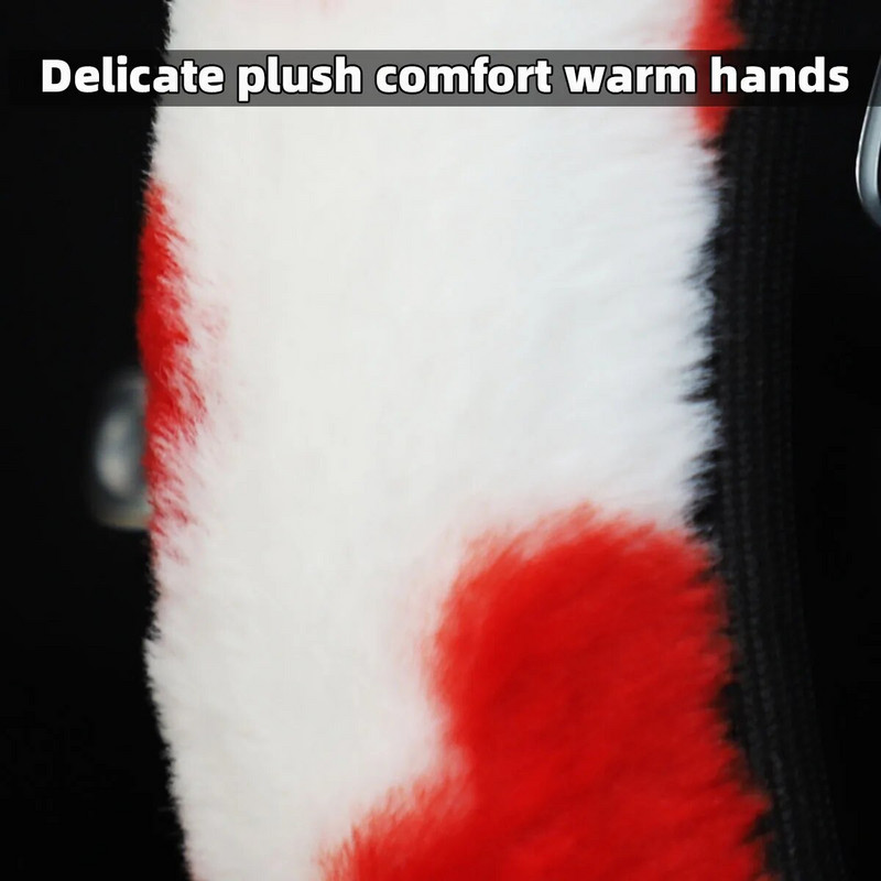 3 gab. Mīksts plīša stūres rata pārsegu komplekts ar apturēšanas sviru+rokas bremžu vilnas pārsegu ziemas siltajiem automobiļu salona piederumiem