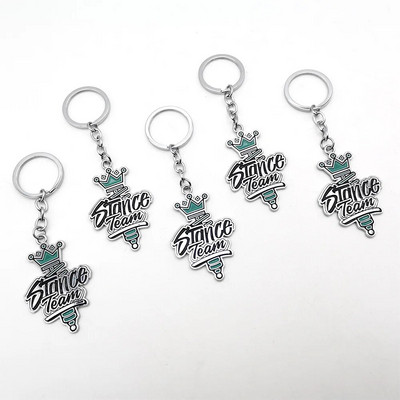 Stance Team JDM Styling Metal 3D Key Ring Car Keychain Keyring Chains Car Accessories Husband Children Gift