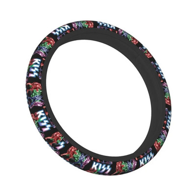 Kiss Band Crazy Demon Catman Ace Rock automašīnas stūres rata pārsegs Pretslīdes auto stūres rata aizsargs Krāsaini automašīnu aksesuāri