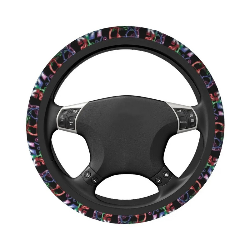 Kiss Band Crazy Demon Catman Ace Rock automašīnas stūres rata pārsegs Pretslīdes auto stūres rata aizsargs Krāsaini automašīnu aksesuāri