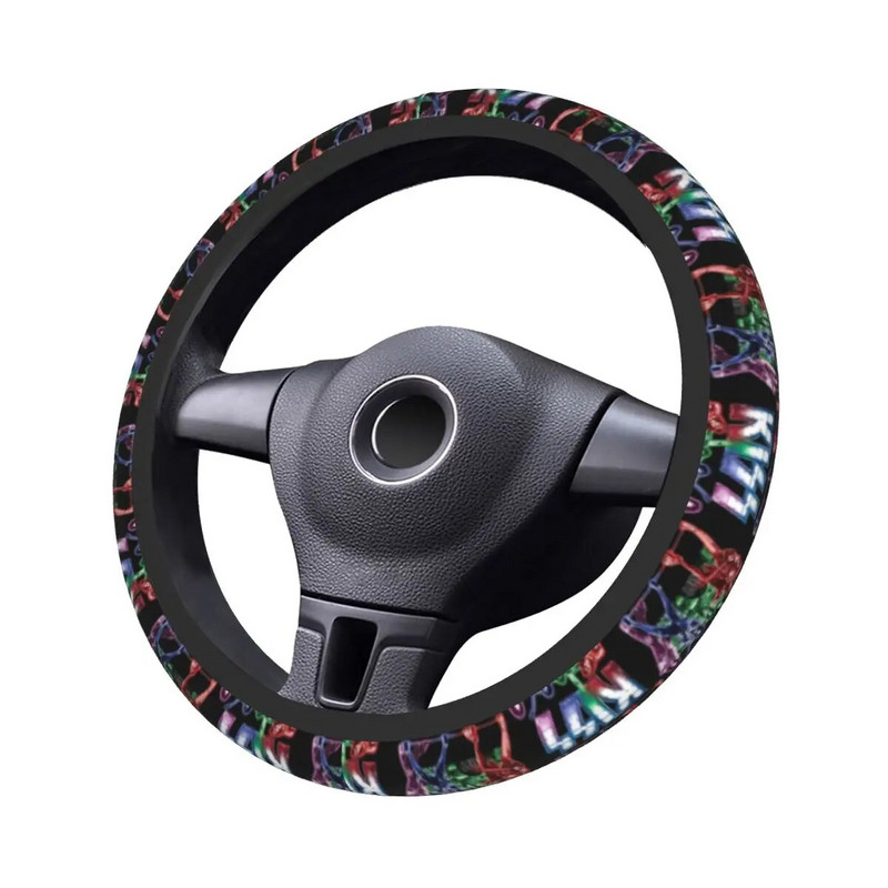 Kiss Band Crazy Demon Catman Ace Rock automašīnas stūres rata pārsegs Pretslīdes auto stūres rata aizsargs Krāsaini automašīnu aksesuāri