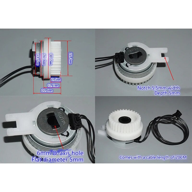 DC12-24V miniatiūrinė elektromagnetinė sankaba plono tipo registracijos sankaba 31 pavara 0,8 modelis