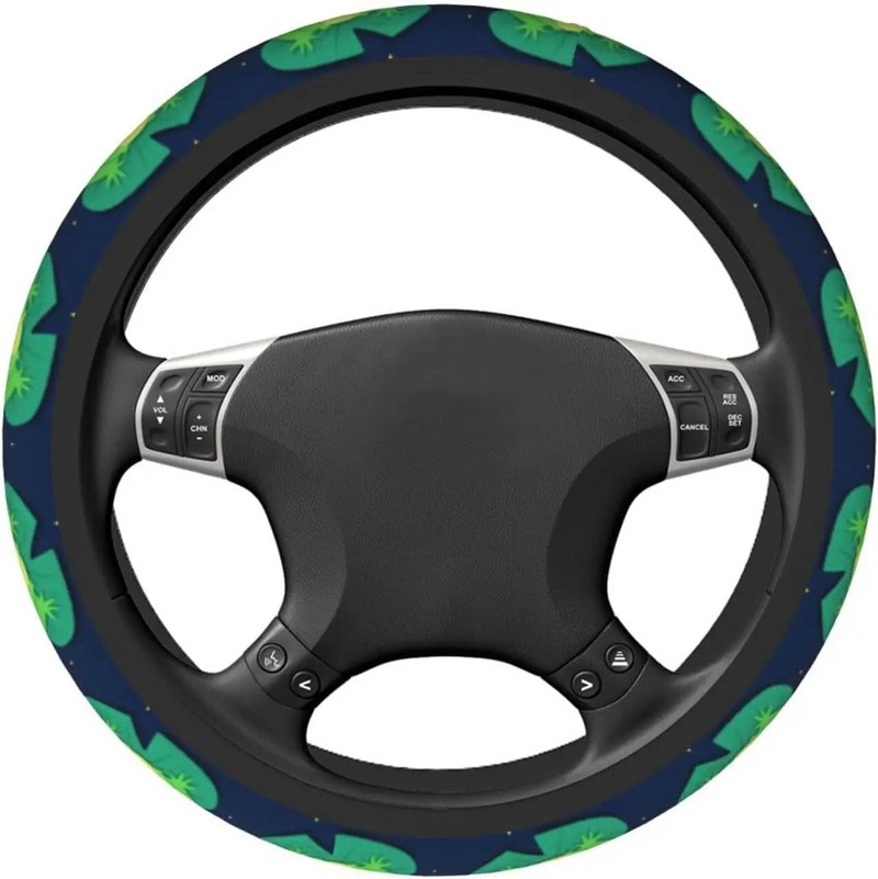 Cool Frog stūres rata vāciņš, universāls 15 collu vardes apdruka, neoprēna automašīnas riteņa aizsargs, jauki universāli automobiļu aksesuāri