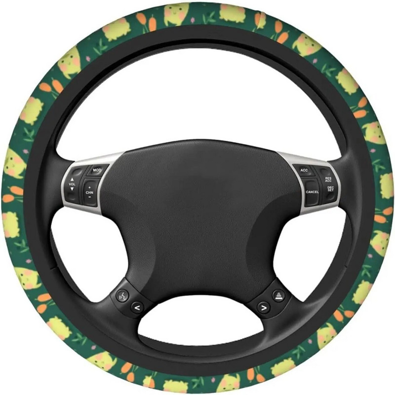 Cute Frogs κάλυμμα τιμονιού Universal 15 ιντσών Frog Print Neoprene Car Protector Care Cute Universal αξεσουάρ αυτοκινήτου