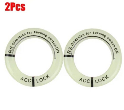 2db autós matricák világító kulcskarika gyújtáskapcsoló védő stílus dekoráció automatikus izzó kulcstartó fluoreszkáló matricák