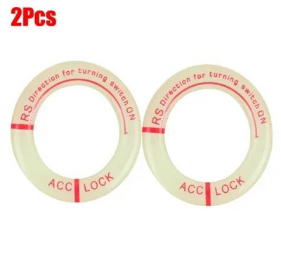 2db autós matricák világító kulcskarika gyújtáskapcsoló védő stílus dekoráció automatikus izzó kulcstartó fluoreszkáló matricák