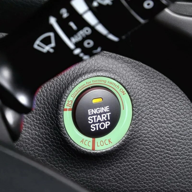 2db autós matricák világító kulcskarika gyújtáskapcsoló védő stílus dekoráció automatikus izzó kulcstartó fluoreszkáló matricák