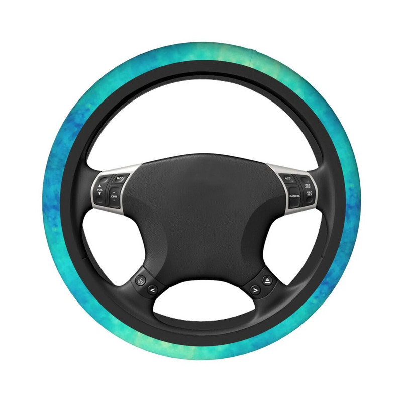 Kék zöld kormánykerékborítás univerzális, 15 hüvelykes, divatos, csúszásmentes kormánykerékburkolat, alkalmas lányajándékokhoz