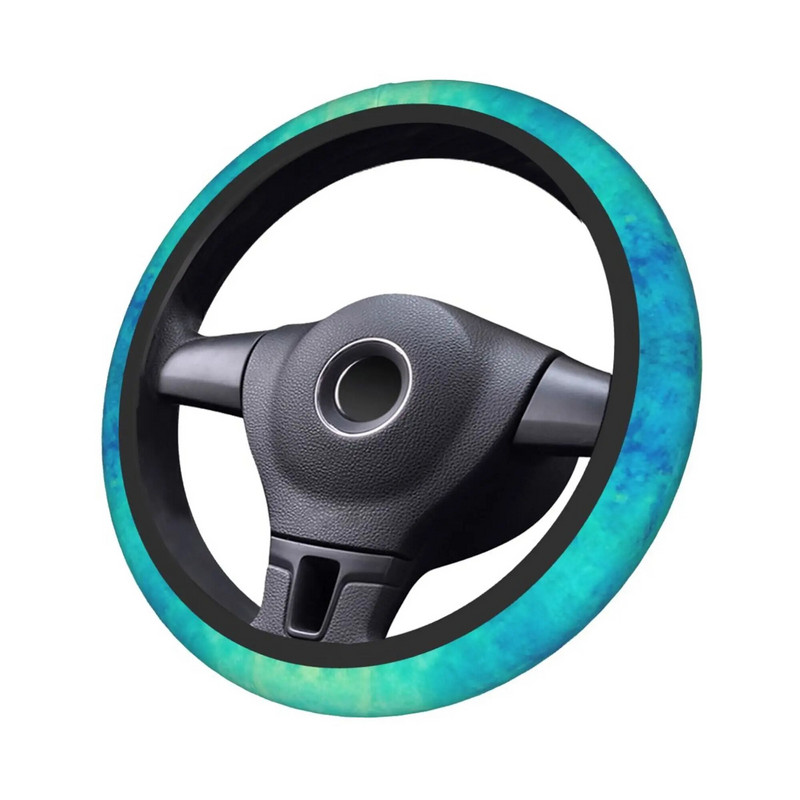 Kék zöld kormánykerékborítás univerzális, 15 hüvelykes, divatos, csúszásmentes kormánykerékburkolat, alkalmas lányajándékokhoz