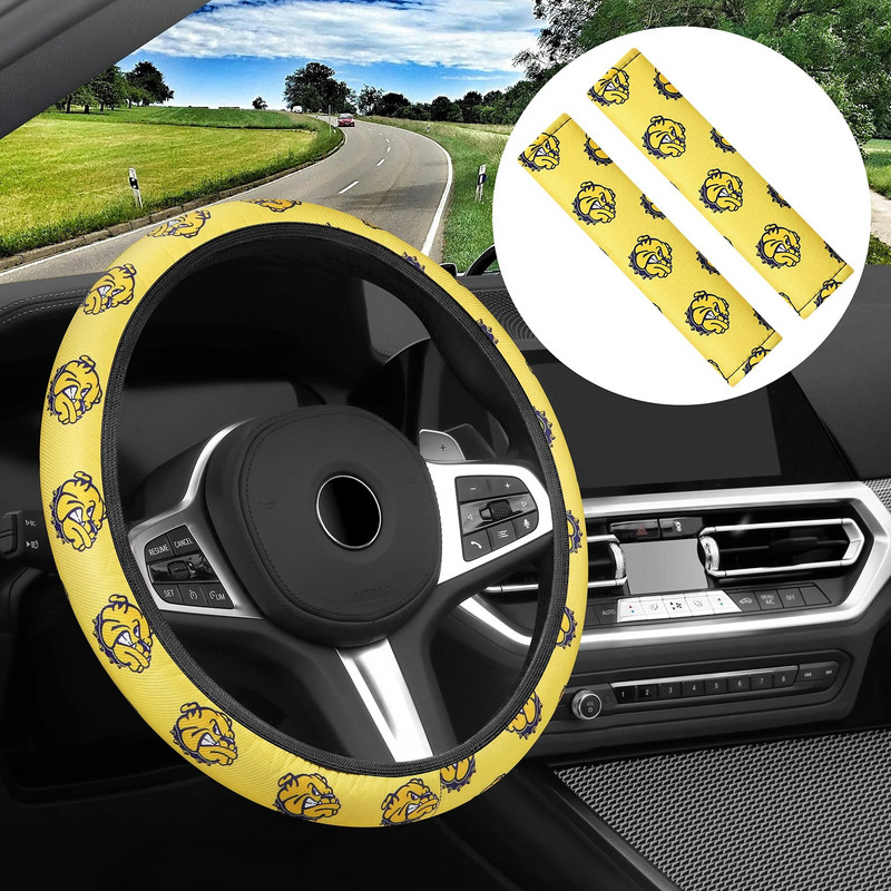 3 tk armas kutsikate trükkimine rooliratta kate naistele autotarvikute komplekt koos turvavöö õlakatetega