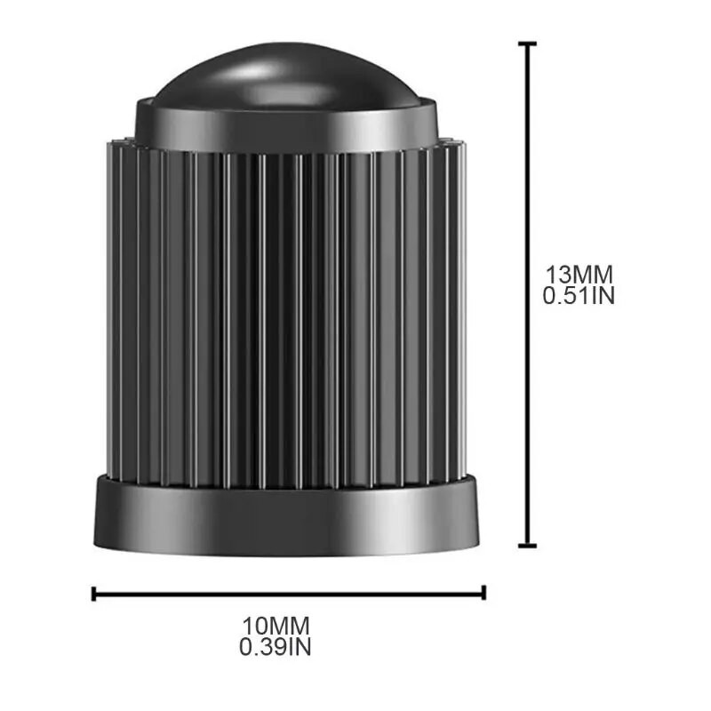 8gab riepu vārstu vāciņi, plastmasas automašīnu riepu kāta putekļu aizsargi ar blīvgredzenu SUV, motociklam, kravas automašīnām, velosipēdam, velosipēdam, melni