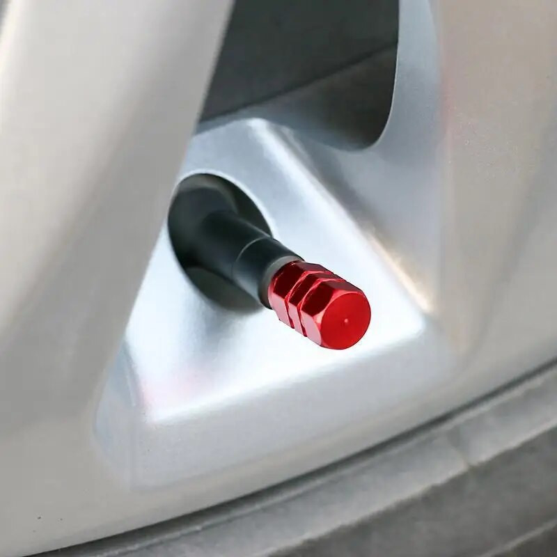 4 kom. aluminijske kapice ventila za automobilske gume šesterokutni aluminijski ventil za gume hermetički poklopac vodootporan na prašinu za automobile motocikle kamione bicikle