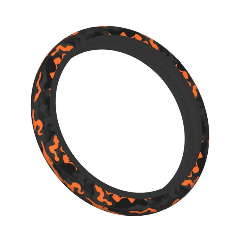 37-38 autó kormánykerék burkolata fekete narancssárga terepszínű katonai fonat a kormánykerék burkolatán gépjármű tartozék