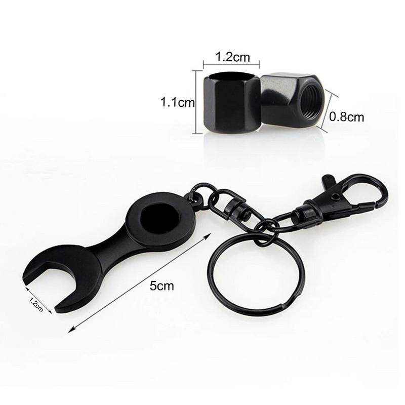 4Gb sarkanu ziedu stila automašīnu riteņu riepu vārstu uzmavu vāka dekorācija + 1gab oglekļa šķiedras uzgriežņu atslēgas automašīnu piederumi, vārsta kāta vāciņi