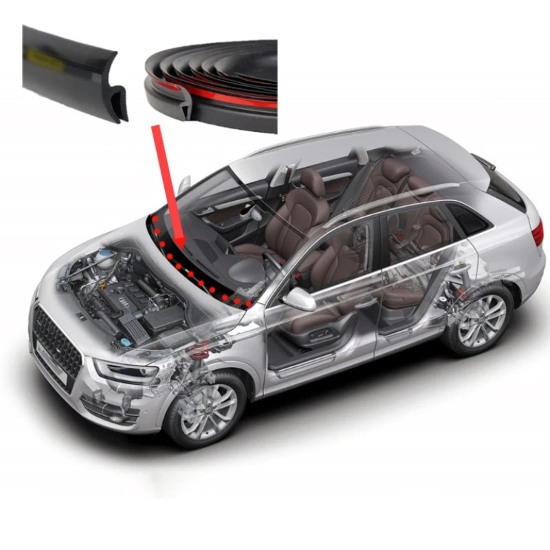 1,7 m automašīnas tīrītāja priekšējā vējstikla paneļa blīvējuma sloksne Honda Audi Benz Buick VW Skoda Mazda Ford Toyota BMW E46 E39 M5 X6