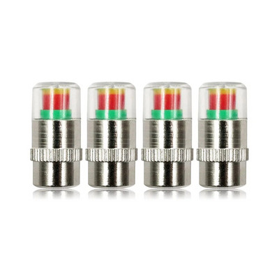 Auto auto rehvirõhu korgi monitor klapi varre korgid anduri indikaator rehvirõhu hoiatus rehvirõhu klapp 3 värvi silma hoiatus