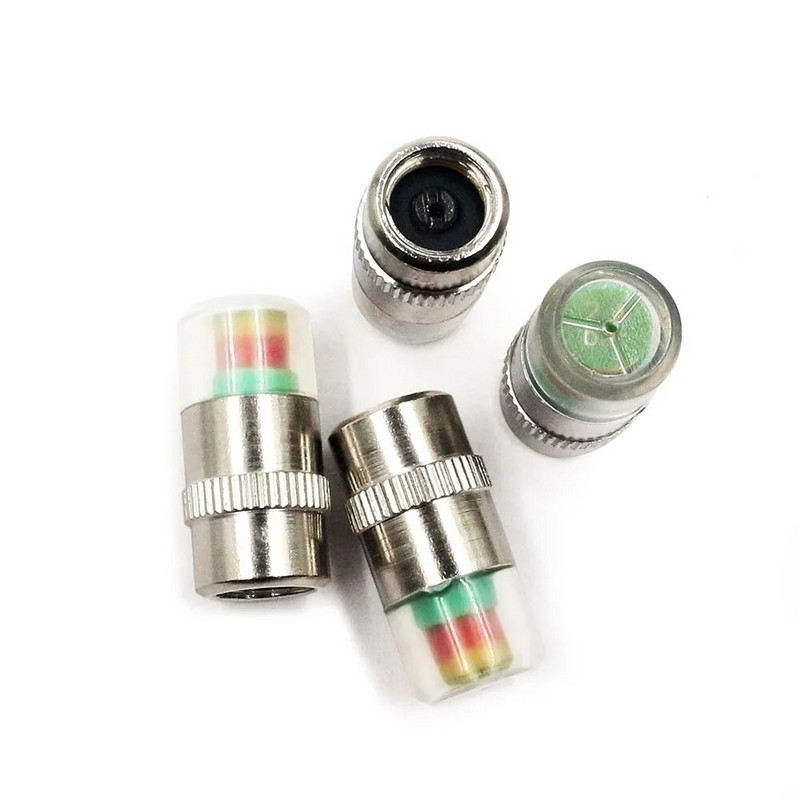 Auto auto rehvirõhu korgi monitor klapi varre korgid anduri indikaator rehvirõhu hoiatus rehvirõhu klapp 3 värvi silma hoiatus