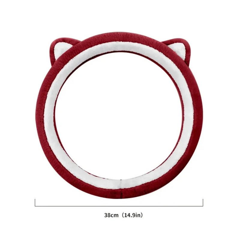 Auto roolikatted libisemisvastased rooliratta kaitsekatted talvised pehmed maasikakaru multifilmid, talvised universaalsed kaunistused