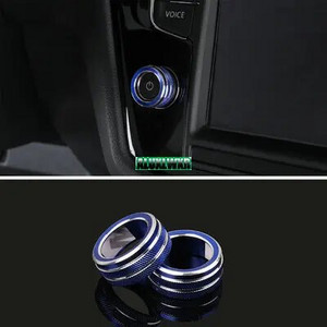 Volkswagen Vw Tiguan PHEV 2 Mk2 Atlas T-roc Ateca 2017 Audio stereo skaļuma regulēšanas kloķa gredzena vāciņš 2018 2019 2020 2021