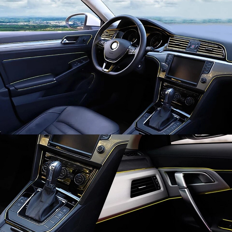 Autode kujundamine universaalne 5 MP tk DIY interjööri vormimisliistud autotarvikud uksekaunistusriba armatuurlaua serva kleebis