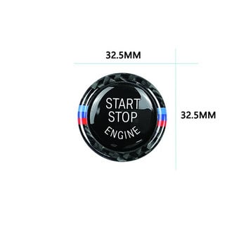 Κουμπί διακοπής εκκίνησης κινητήρα Αντικατάσταση καλύμματος Διακοσμητικό αυτοκόλλητο Αξεσουάρ εσωτερικού στυλ αυτοκινήτου για BMW E90 E92 E93 320i Z4 E89 X3 X1 X5 X6