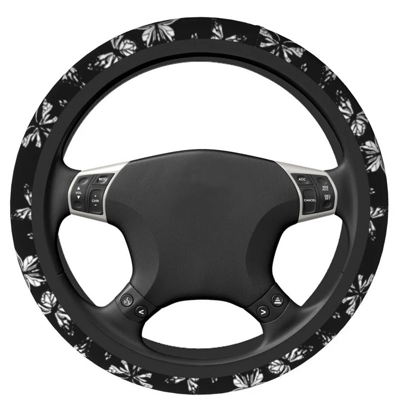 Butterfly auto rooliratta kate 38 cm Universaalne automaatne rooliratta kaitse Elastische auto stiilis interjööri tarvikud