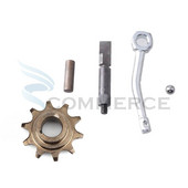 Siduri hoova varda kuulvarras 10-hambalise ketirattaga 49cc 66cc 80cc 2-taktilise mootoriga jalgrattamootori osade jaoks